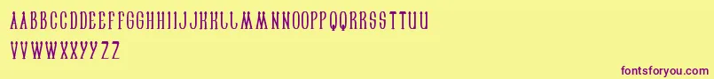 Sailorman Font – Purple Fonts on Yellow Background