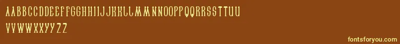 フォントSailorman – 黄色のフォント、茶色の背景
