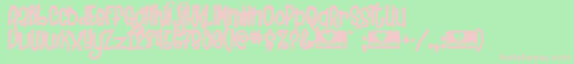 Heartbre Font – Pink Fonts on Green Background