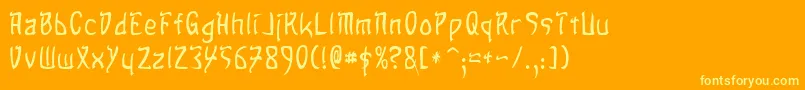 SandsOfFire Font – Yellow Fonts on Orange Background
