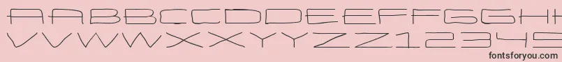 EneasexpandedRegular Font – Black Fonts on Pink Background