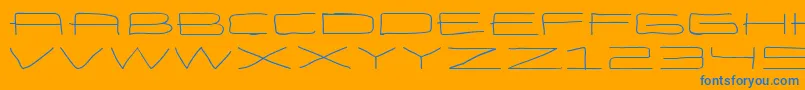 EneasexpandedRegular Font – Blue Fonts on Orange Background