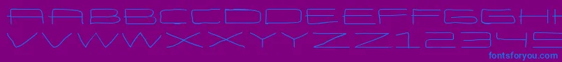 EneasexpandedRegular Font – Blue Fonts on Purple Background