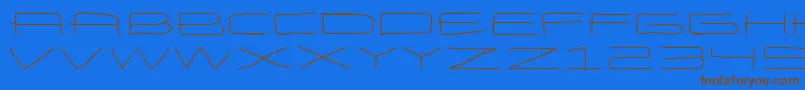 EneasexpandedRegular Font – Brown Fonts on Blue Background