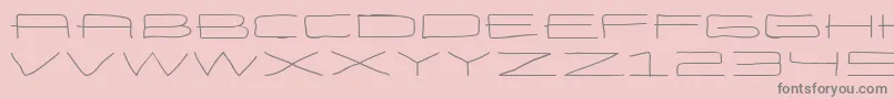 フォントEneasexpandedRegular – ピンクの背景に灰色の文字