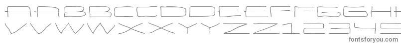 フォントEneasexpandedRegular – 白い背景に灰色の文字