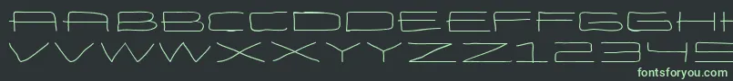 EneasexpandedRegular Font – Green Fonts on Black Background
