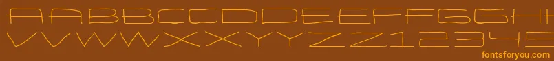 EneasexpandedRegular Font – Orange Fonts on Brown Background