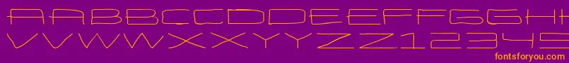 Police EneasexpandedRegular – polices orange sur fond violet
