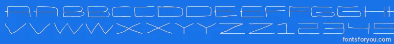 EneasexpandedRegular Font – Pink Fonts on Blue Background