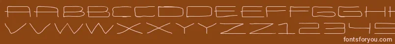 EneasexpandedRegular Font – Pink Fonts on Brown Background