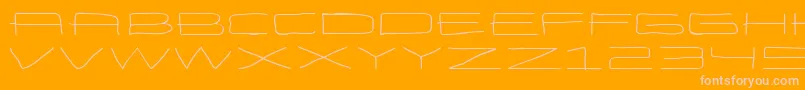 Więcej informacji o czcionce EneasexpandedRegular Czcionka EneasexpandedRegular – różowe czcionki na pomarańczowym tle