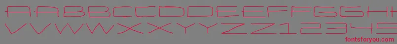 EneasexpandedRegular-Schriftart – Rote Schriften auf grauem Hintergrund