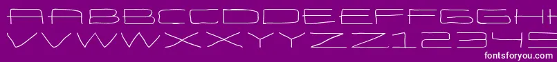 EneasexpandedRegular Font – White Fonts on Purple Background