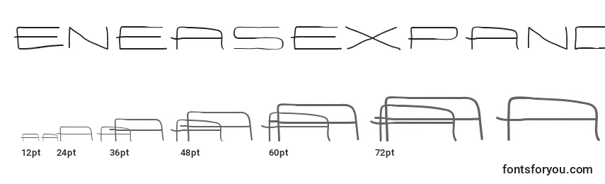 Размеры шрифта EneasexpandedRegular (96600)