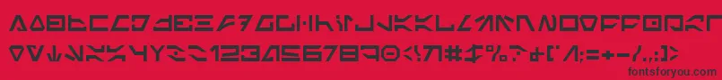 Icode2 Font – Black Fonts on Red Background