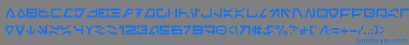 フォントIcode2 – 灰色の背景に青い文字