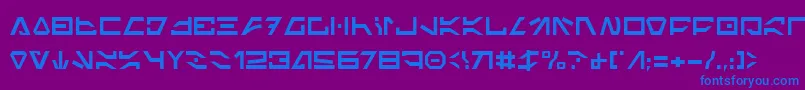 フォントIcode2 – 紫色の背景に青い文字