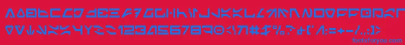 フォントIcode2 – 赤い背景に青い文字