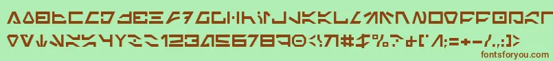 Icode2 Font – Brown Fonts on Green Background