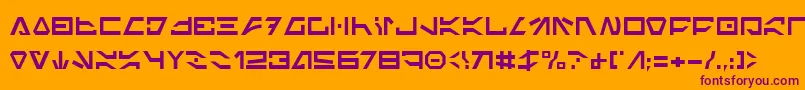 フォントIcode2 – オレンジの背景に紫のフォント