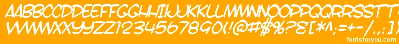SfToontimeBItalic Font – White Fonts on Orange Background