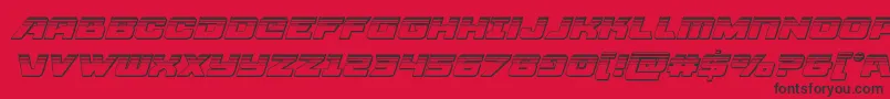 フォントAircruiserplatital – 赤い背景に黒い文字