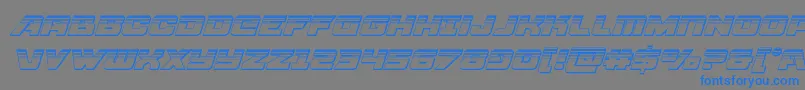 Aircruiserplatital Font – Blue Fonts on Gray Background