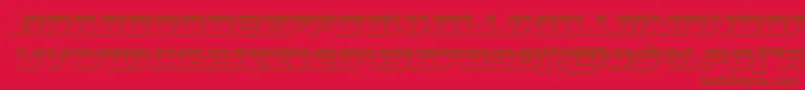 Aircruiserplatital Font – Brown Fonts on Red Background