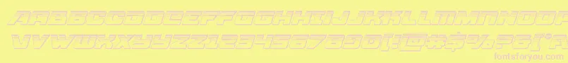 Aircruiserplatital Font – Pink Fonts on Yellow Background