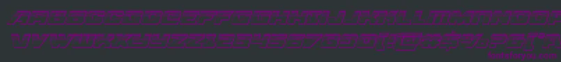 Aircruiserplatital-Schriftart – Violette Schriften auf schwarzem Hintergrund