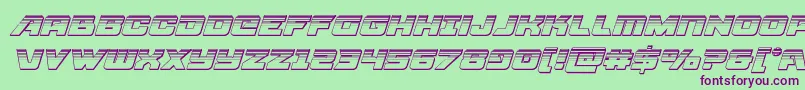 Aircruiserplatital Font – Purple Fonts on Green Background