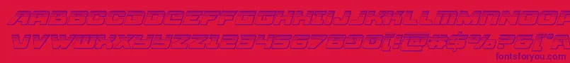 Aircruiserplatital Font – Purple Fonts on Red Background