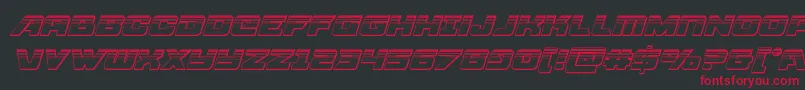 Aircruiserplatital Font – Red Fonts on Black Background