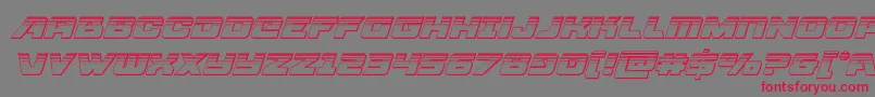 Aircruiserplatital Font – Red Fonts on Gray Background