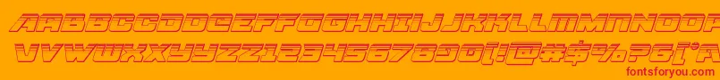 Aircruiserplatital Font – Red Fonts on Orange Background