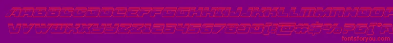 フォントAircruiserplatital – 紫の背景に赤い文字