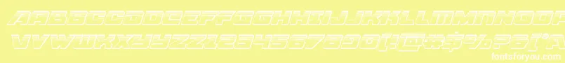 Aircruiserplatital Font – White Fonts on Yellow Background