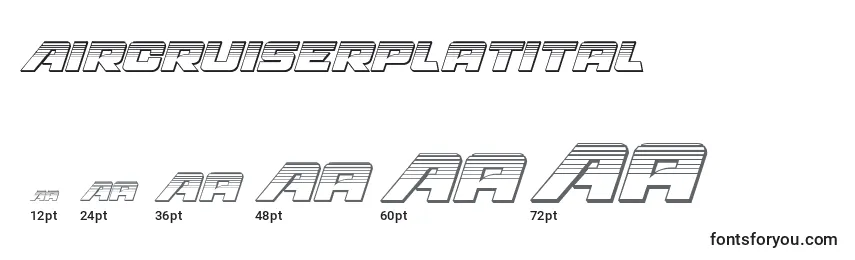 Размеры шрифта Aircruiserplatital