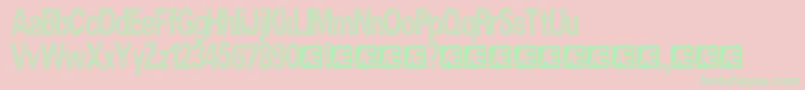 CandyStripeBrk Font – Green Fonts on Pink Background