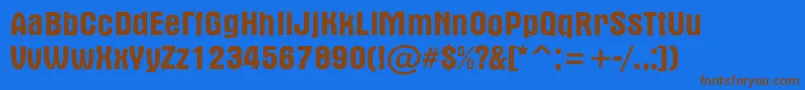 AAlternarg Font – Brown Fonts on Blue Background