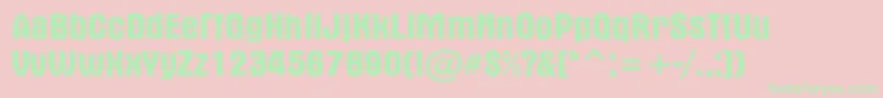 AAlternarg Font – Green Fonts on Pink Background