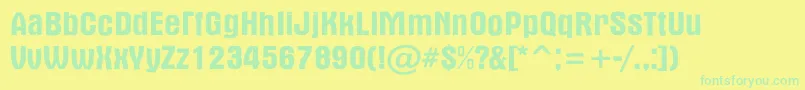 AAlternarg Font – Green Fonts on Yellow Background