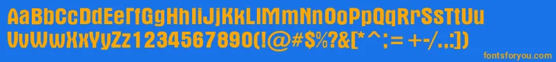 AAlternarg Font – Orange Fonts on Blue Background