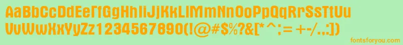 AAlternarg Font – Orange Fonts on Green Background