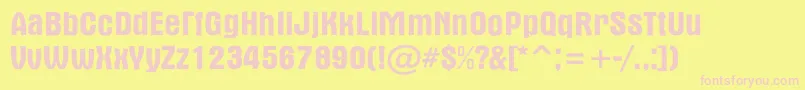 AAlternarg Font – Pink Fonts on Yellow Background