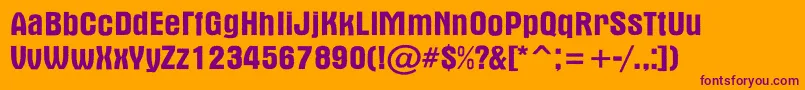 AAlternarg Font – Purple Fonts on Orange Background