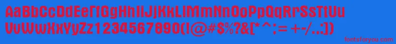 AAlternarg Font – Red Fonts on Blue Background