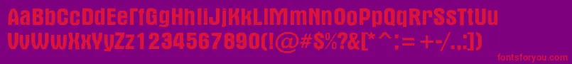 AAlternarg Font – Red Fonts on Purple Background