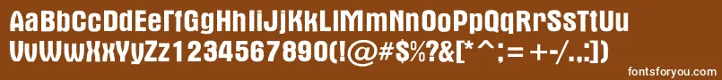 AAlternarg Font – White Fonts on Brown Background